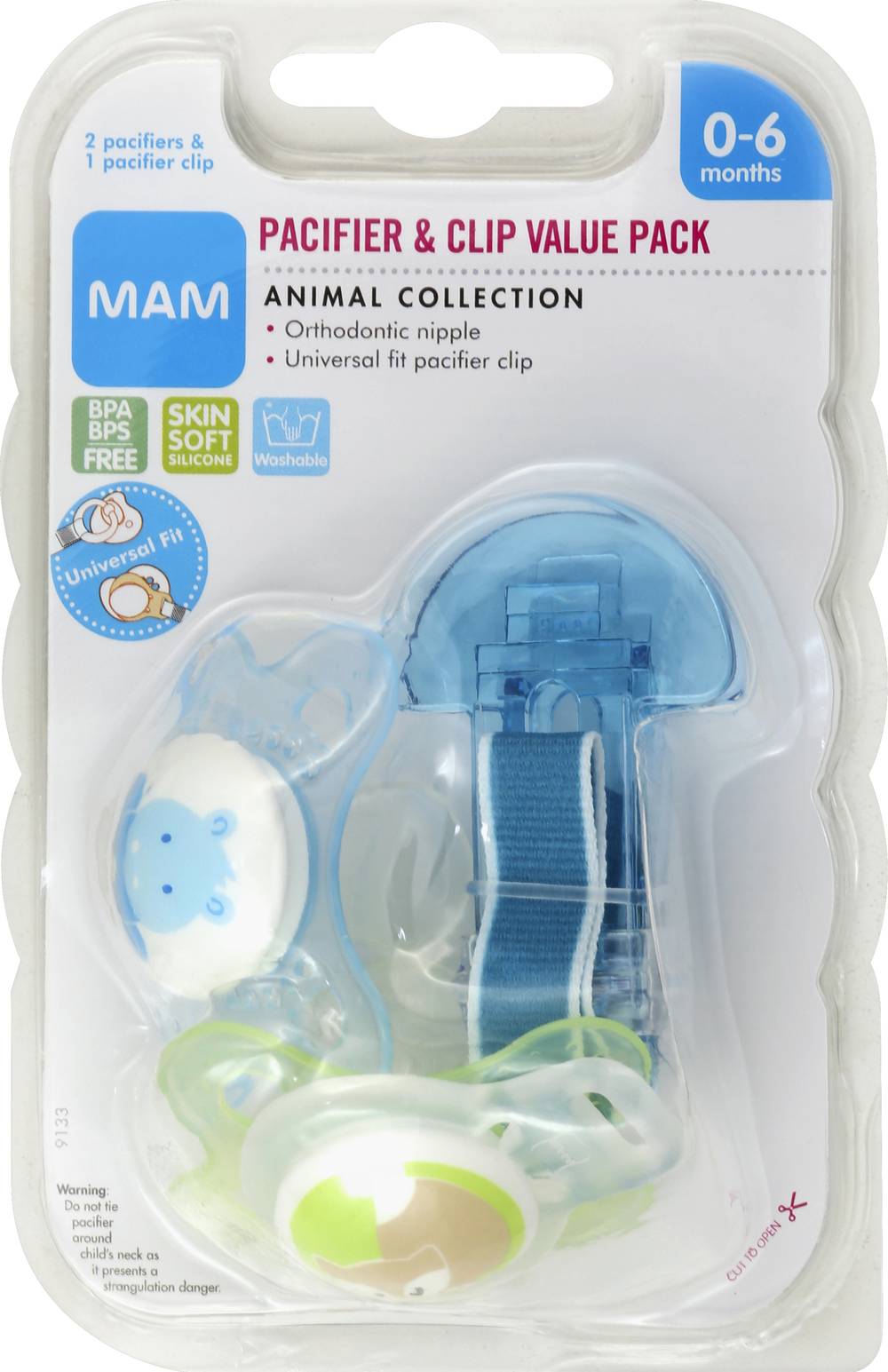 MAM Animal Collection Pacifier & Clip