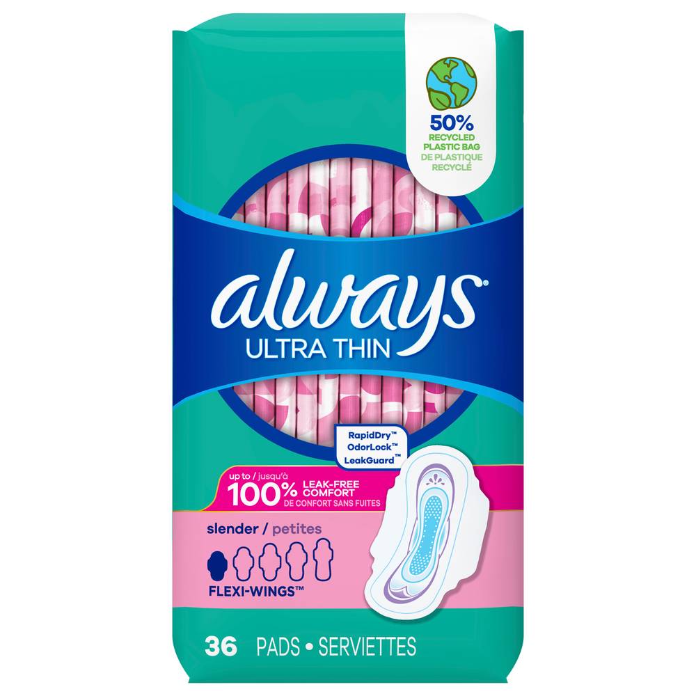 Always Unscented Ultra Thin Pads (100 ct)