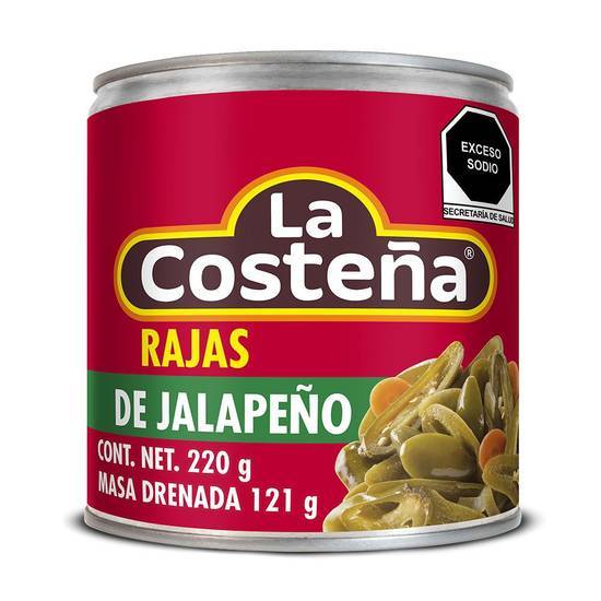 La costeña rajas de chiles jalapeños en escabeche (220 g)