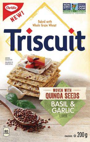 TRISCUIT Basil & Garlic with Quinoa Seed Crackers