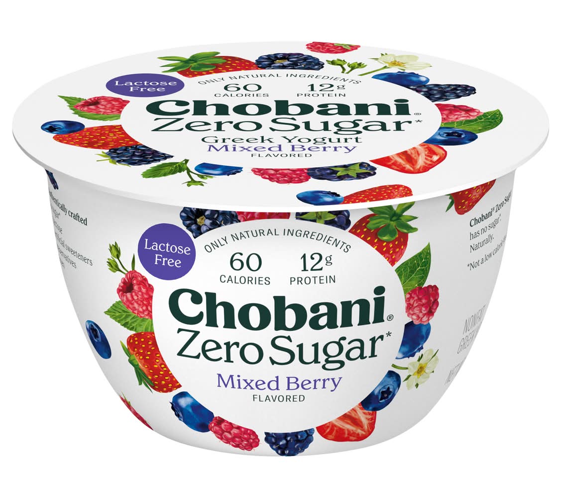 Chobani Zero Sugar Mixed Berry Yogurt (5.3 oz)