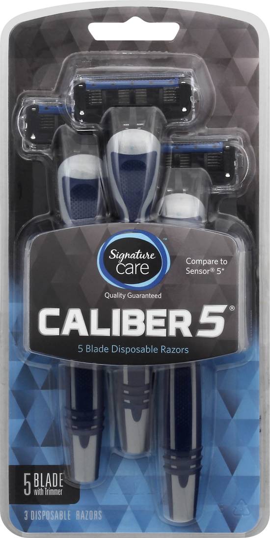 Signature Select 5 Blade Caliber Disposable Razors ( 3 ct ) | Delivery ...