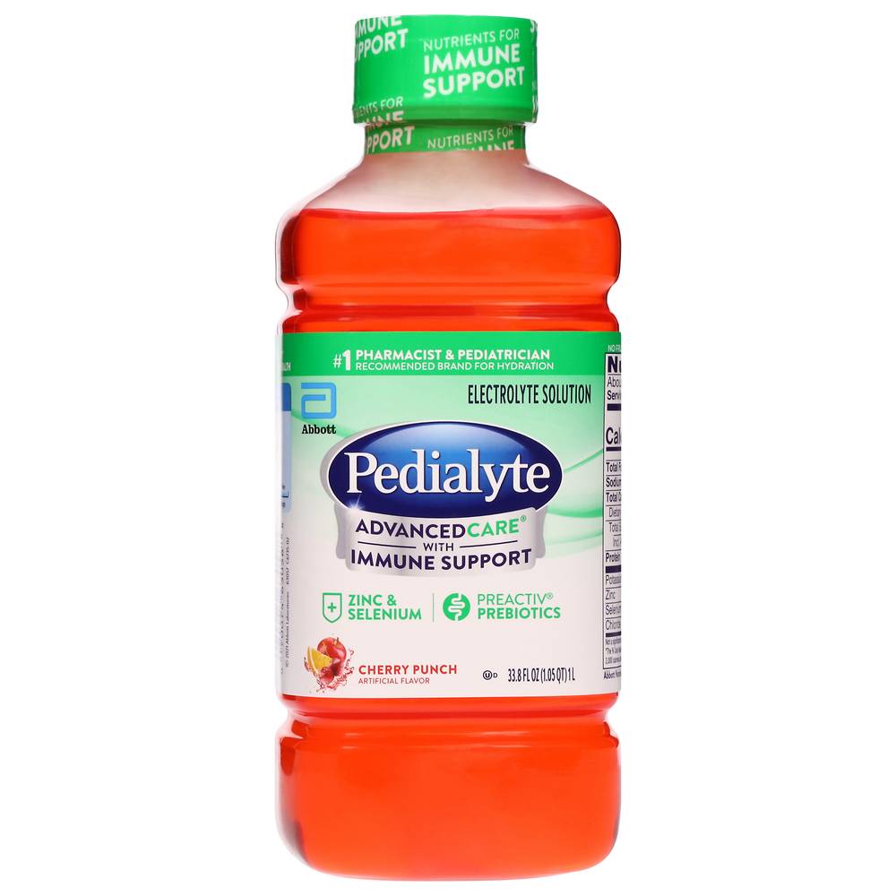 Pedialyte Advancedcare Electrolyte Soluction, Cherry Punch (33.8 fl oz)