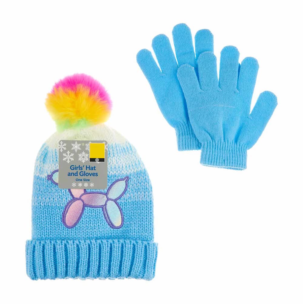 Girl'S Hat And Gloves Set One Size Assorted