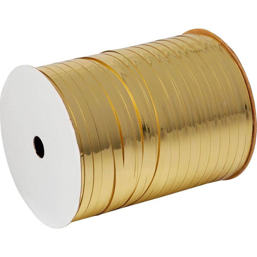 Party City Metallic Curling Ribbon (3/16in wide x 200ft long/gold)