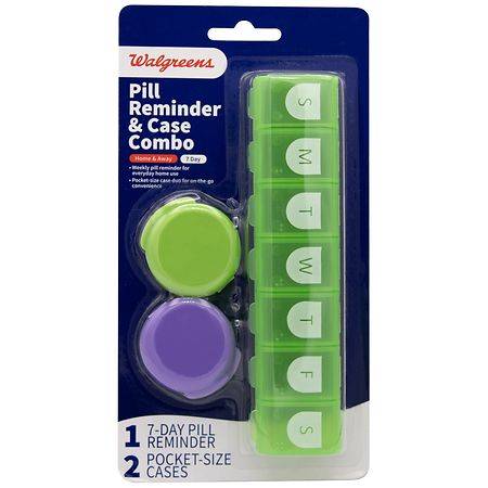 Walgreens Home & Away Pill Reminder & Case Combo