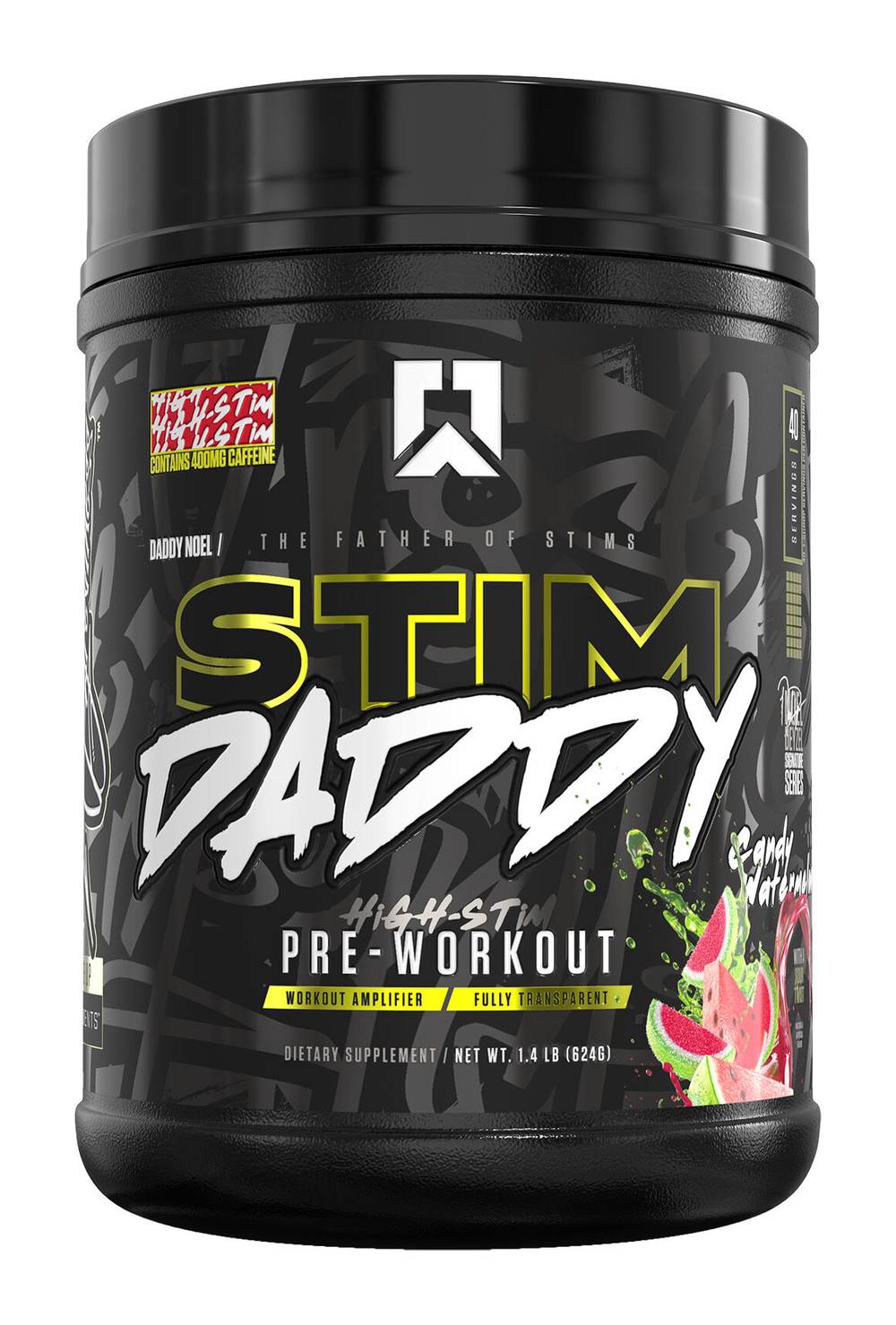 Ryse Stim Daddy Pre-Workout Powder, Candy Watermelon (1.4 lbs)