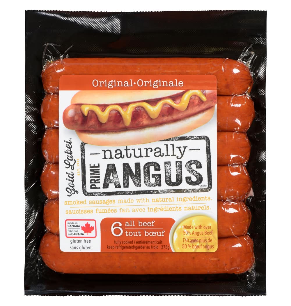 Gold Label Classic All Beef Smoked Sausage (175 g, 6 ct)