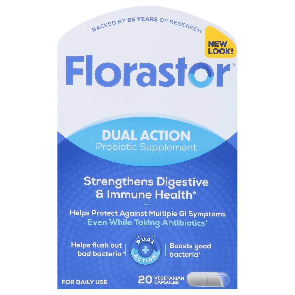 Florastor Daily Probiotic Supplement Vegetarian Capsules (20 ct)