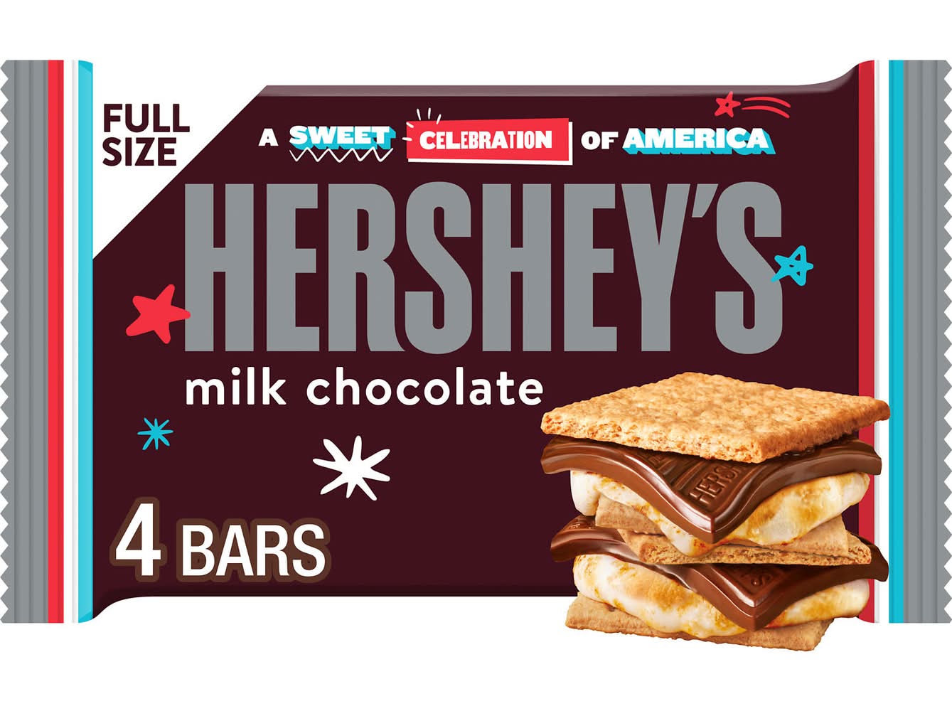 Hershey's Candy Bars, Milk Chocolate (4 x 1.55 oz)