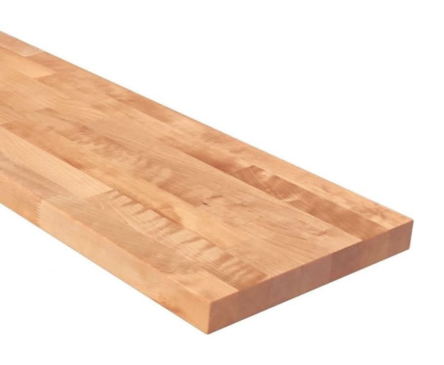 Hardwood Reflections Solid Wood Butcher Block Shelf 24 In. W X 12 In. D X 1.5 In. H In Unfinished Birch