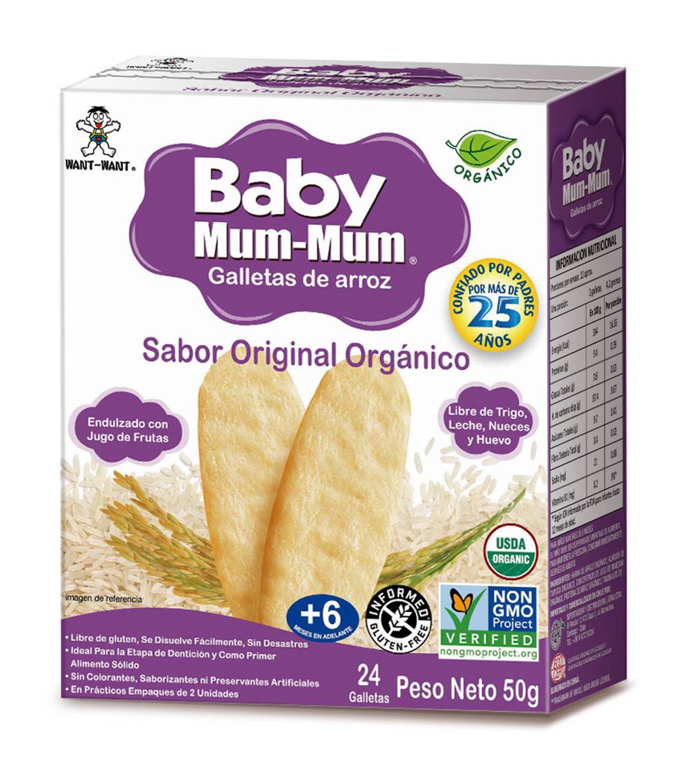 Baby Mum-Mum · Galletas de arroz original (24 un)