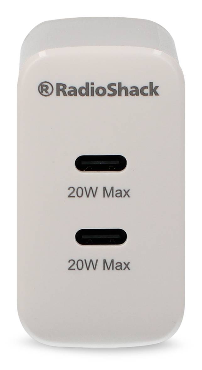 RadioShack · Cargador de pared doble usb-c, blanco