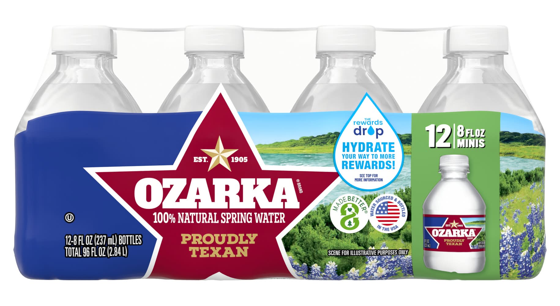 Ozarka 100% Natural Spring Water (12 x 4.23 L)