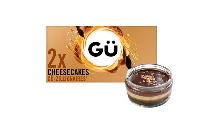 Gü Zillionaires' Chocolate & Salted Caramel Cheesecake Desserts 2 x 91.5g (389197)