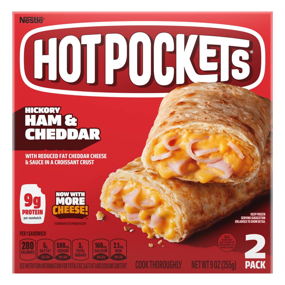 Hot Pockets Hickory Ham & Cheddar Croissant Crust Sandwich