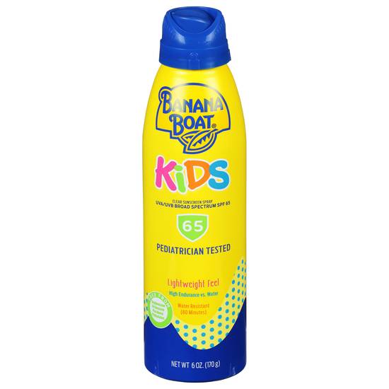 Banana Boat Kids Broad Spectrum Spf 65 Clear Sunscreen Spray