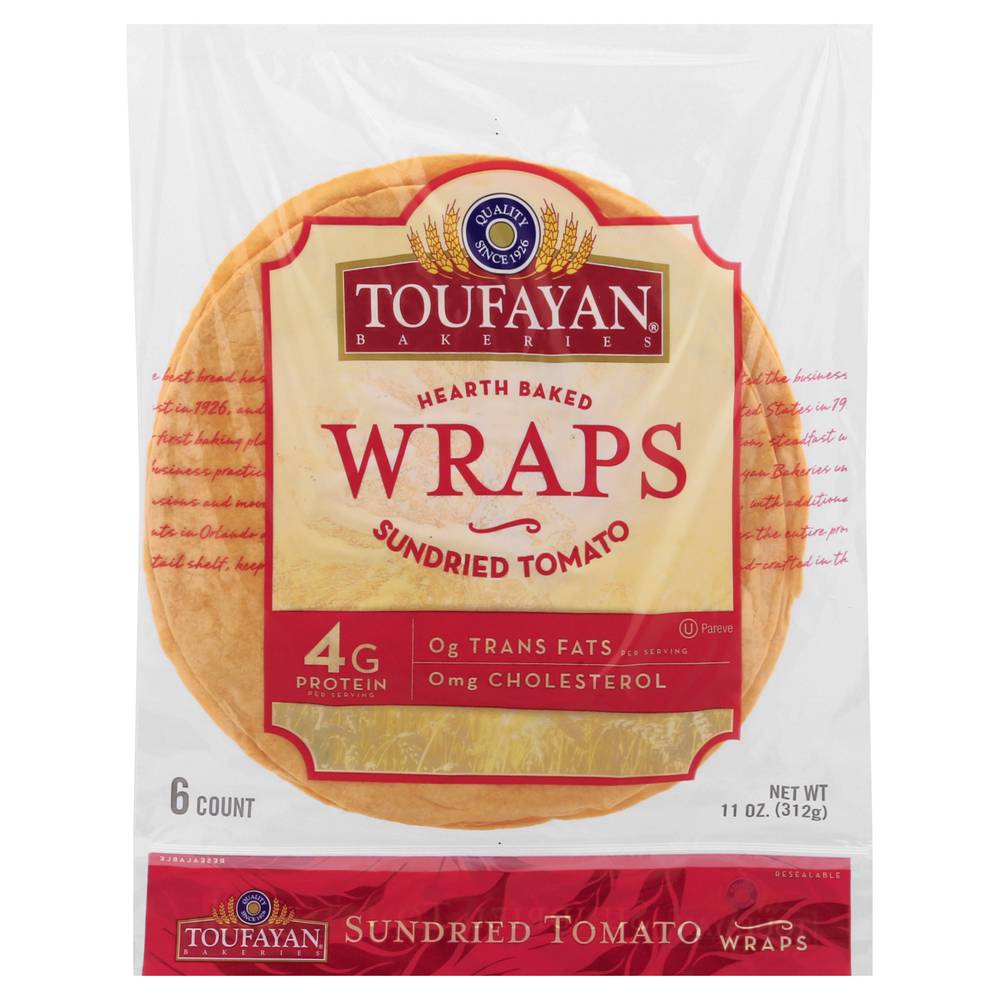 Toufayan Sundried Tomato Wraps (6 ct)