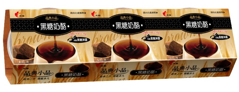 光泉晶典小品 黑糖奶酪100g-3入 <100g克 x 1 x 3PC個>