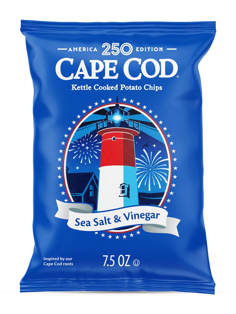 Cape Cod Kettle Cooked Potato Chips, Sea Salt-Vinegar (7.5 oz)