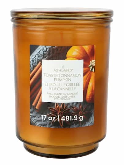 Ashland Fall Scented Jar Candle, Toasted Cinnamon Pumpkin (17 oz)