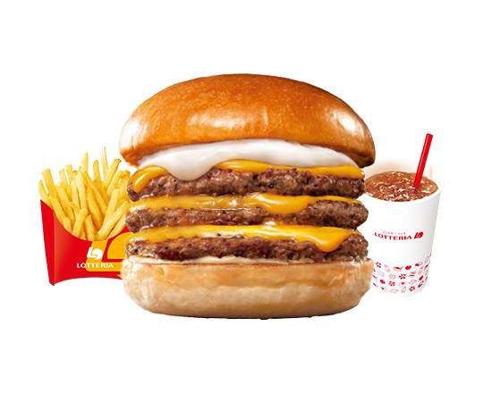 【セット】トリプル絶品チーズバーガー Triple Ultimate Cheeseburger Set