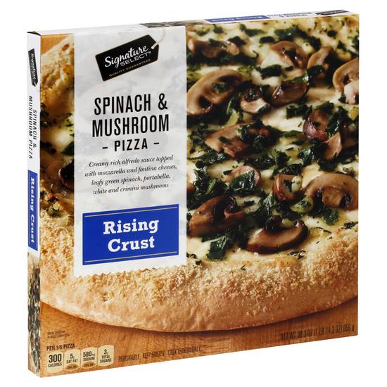 Signature Select Rising Crust Spinach & Mushroom Pizza