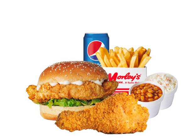 (13) Morley’s Burger chicken Box Meal