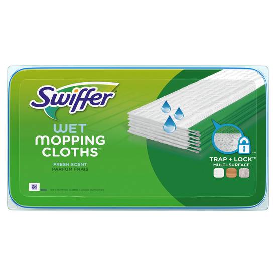 Swiffer Sweeper Wet Mopping Cloths, Multi-Surface Floor Cleaner, Fresh Scent, 24 ct