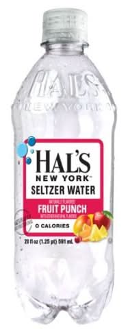 Hal's New York Sparkling Seltzer Water, Fruit Punch (20 fl oz)