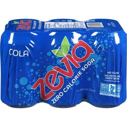 Zevia spritzers cola (6 x 355 ml) - zero calories cola soda (6 x 335 ml)