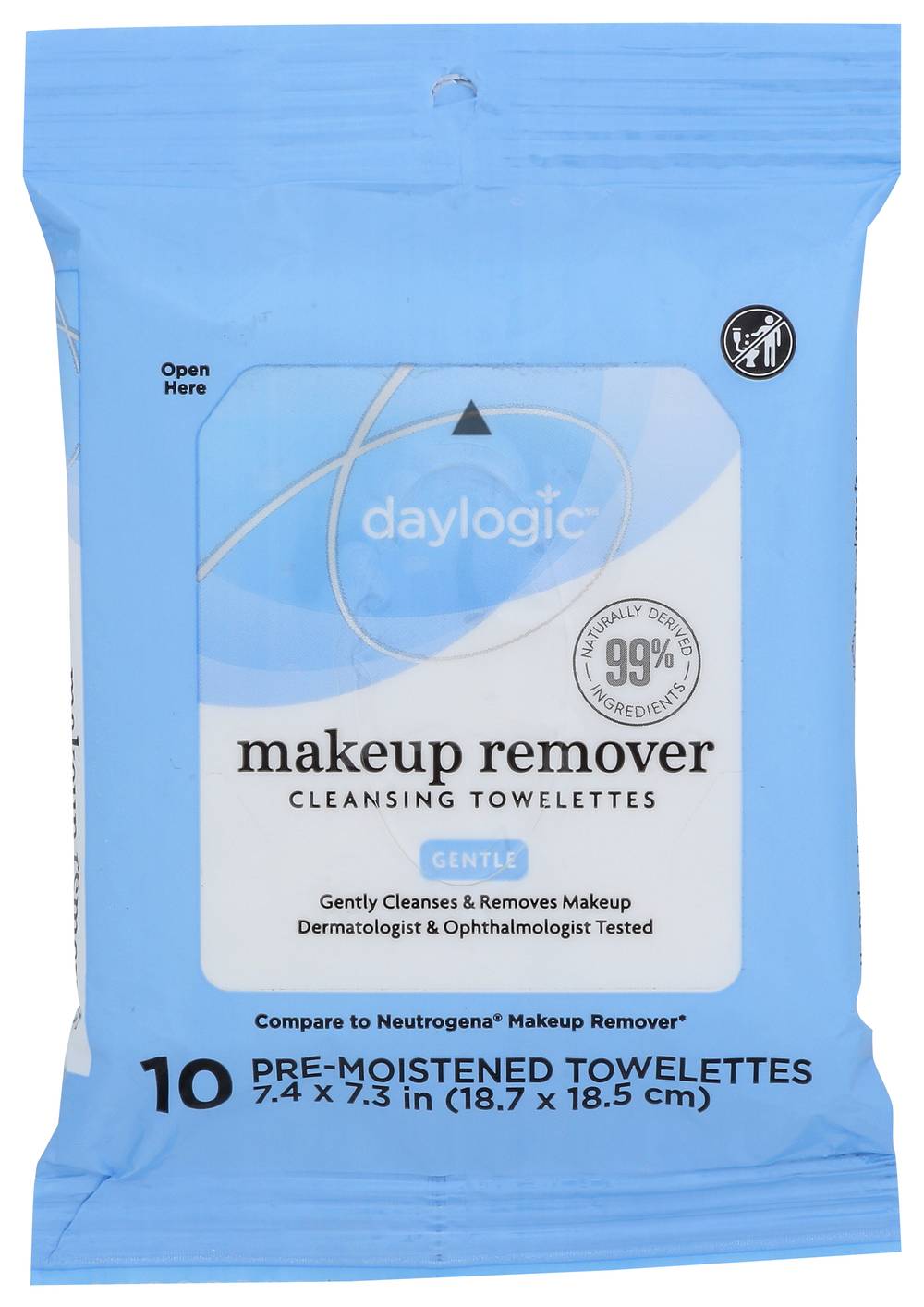 Daylogic Makeup Remover Towelettes - 10 Ct