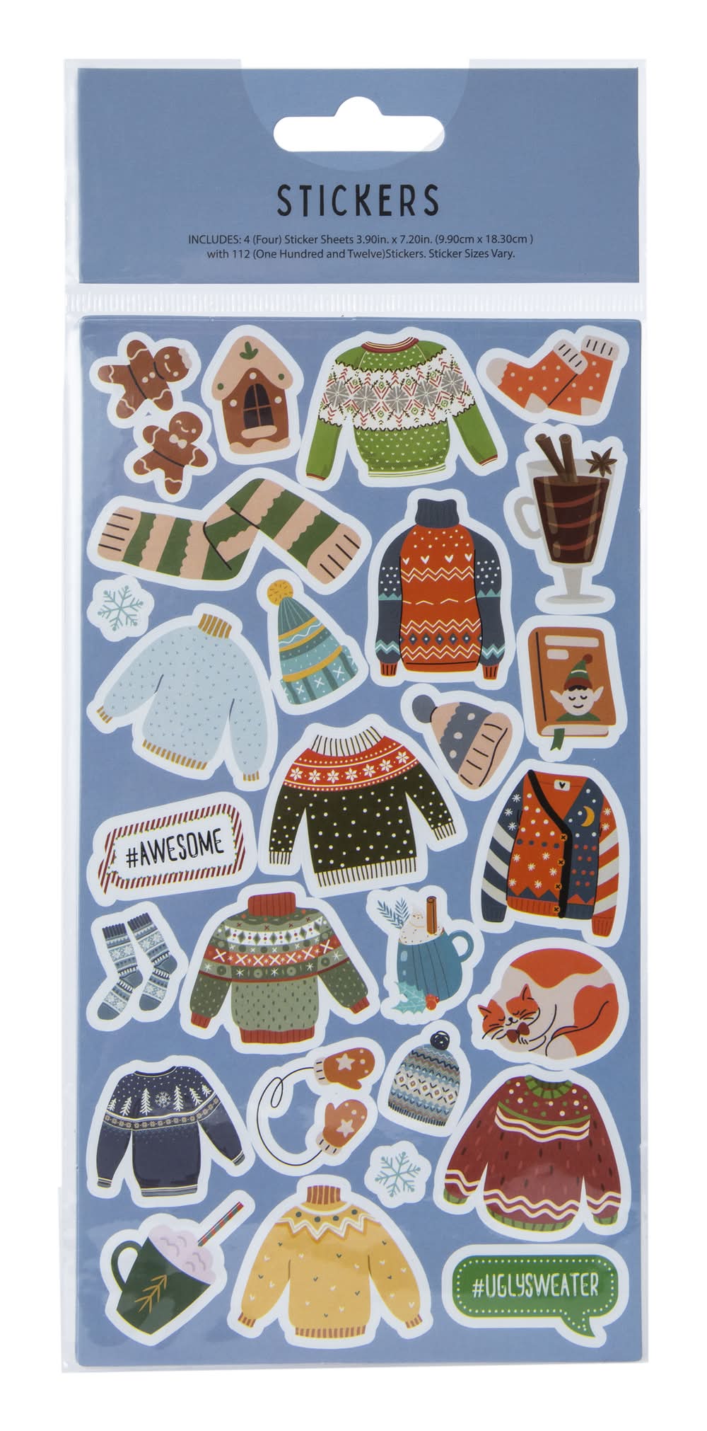 Winter Stickers, 4 Sheets Sweater