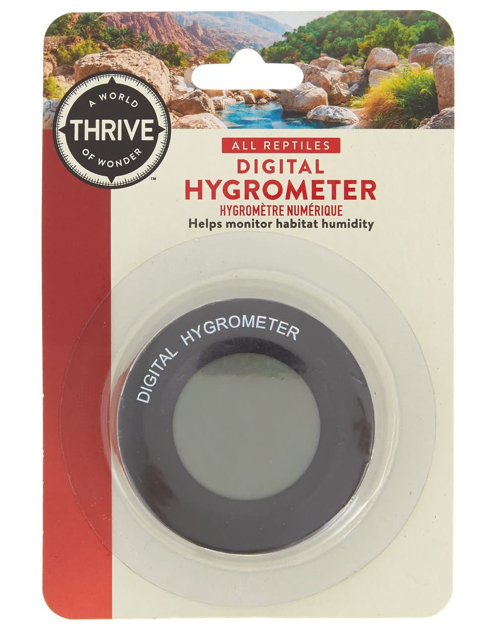 Thrive Reptile Digital Hygrometer - Terrarium Humidity Gauge (Size: One Size)