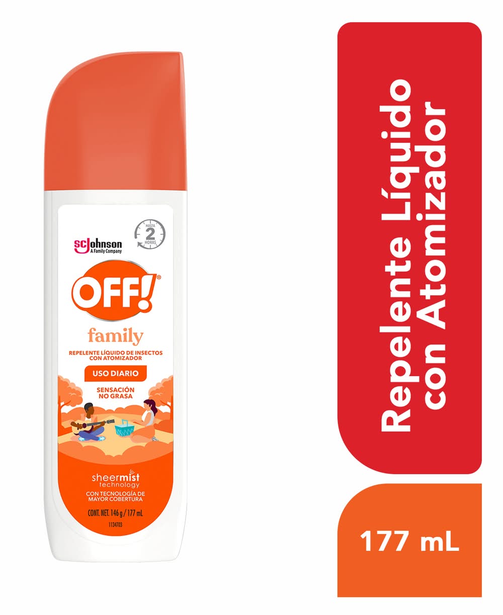 OFF! · Family repelente líquido de insectos con atomizador (177 ml)