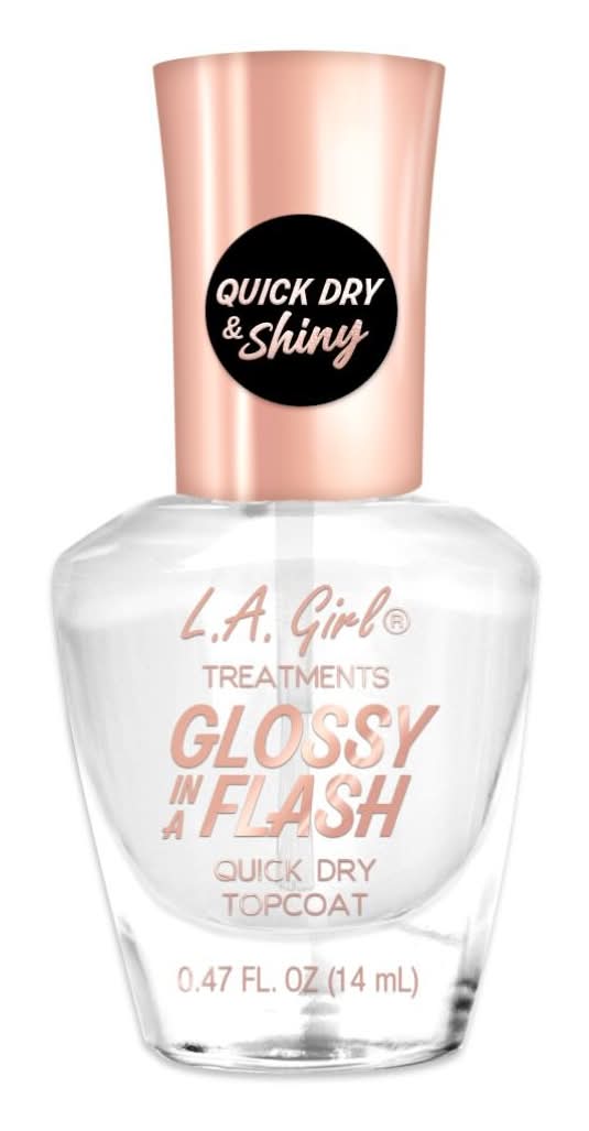 L.A. Girl Quick Dry Top Coat Nail Polish, Glossy in a Flash (0.47 fl oz)