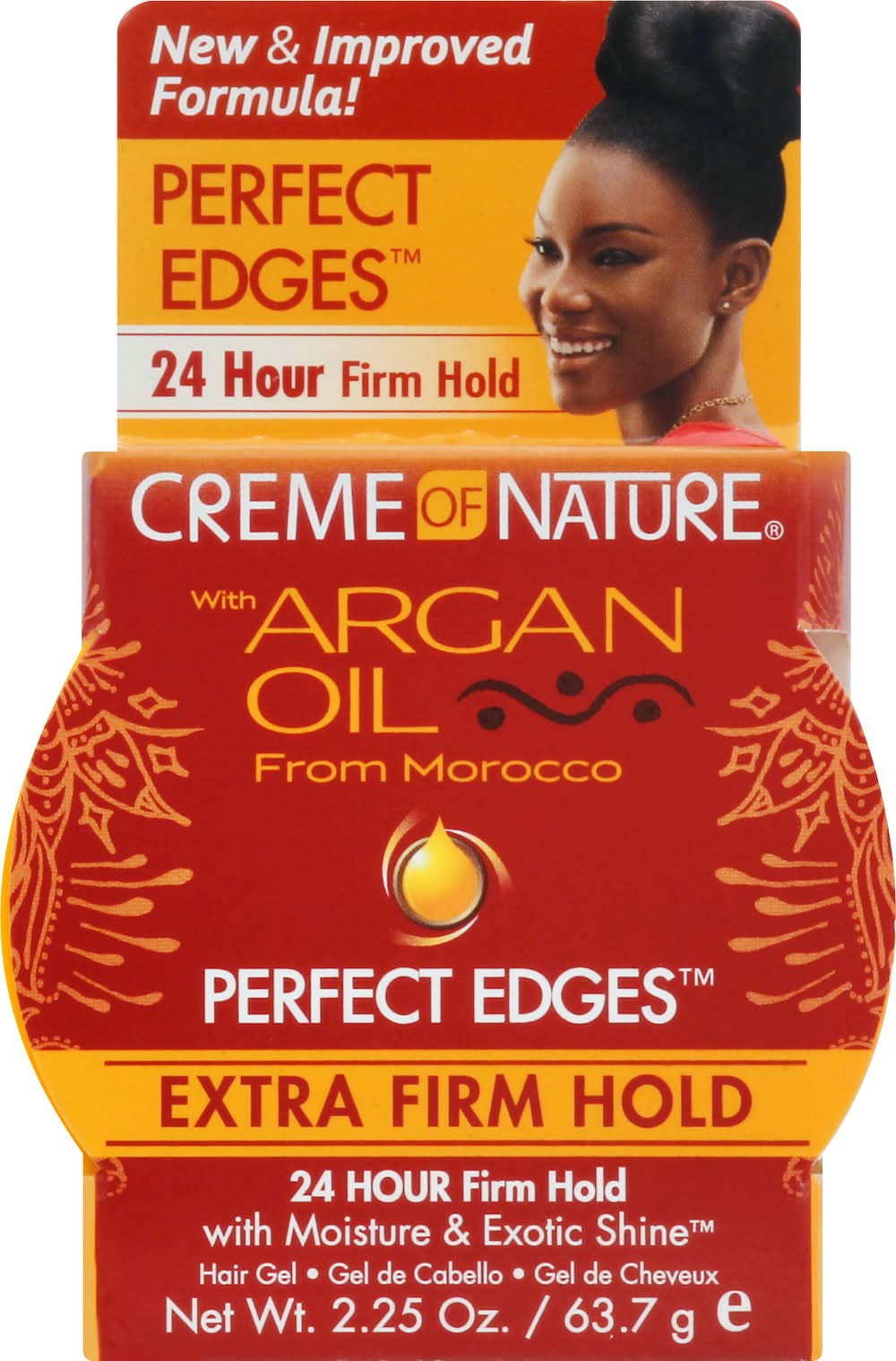 Creme of Nature Argan Perfect Edge Control Gel Extra Firm Hold (2.25 oz)