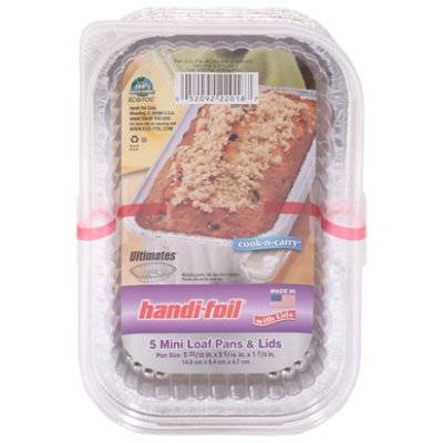 Handi-Foil Mini Loaf Pan With Lid