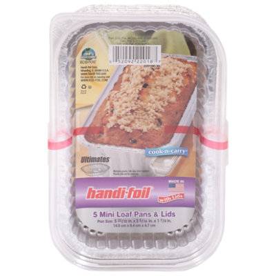 Handi-Foil Loaf Pan With Lid 1 Lb - 5 Count