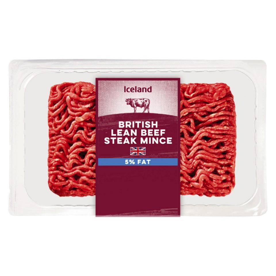 Iceland British Lean Beef Steak Mince