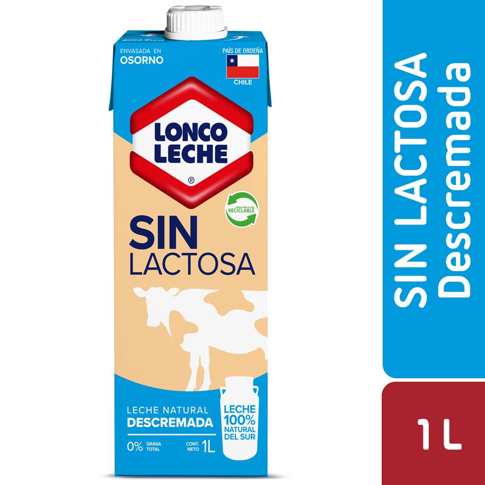 Loncoleche leche descremada sin lactosa (1 l)