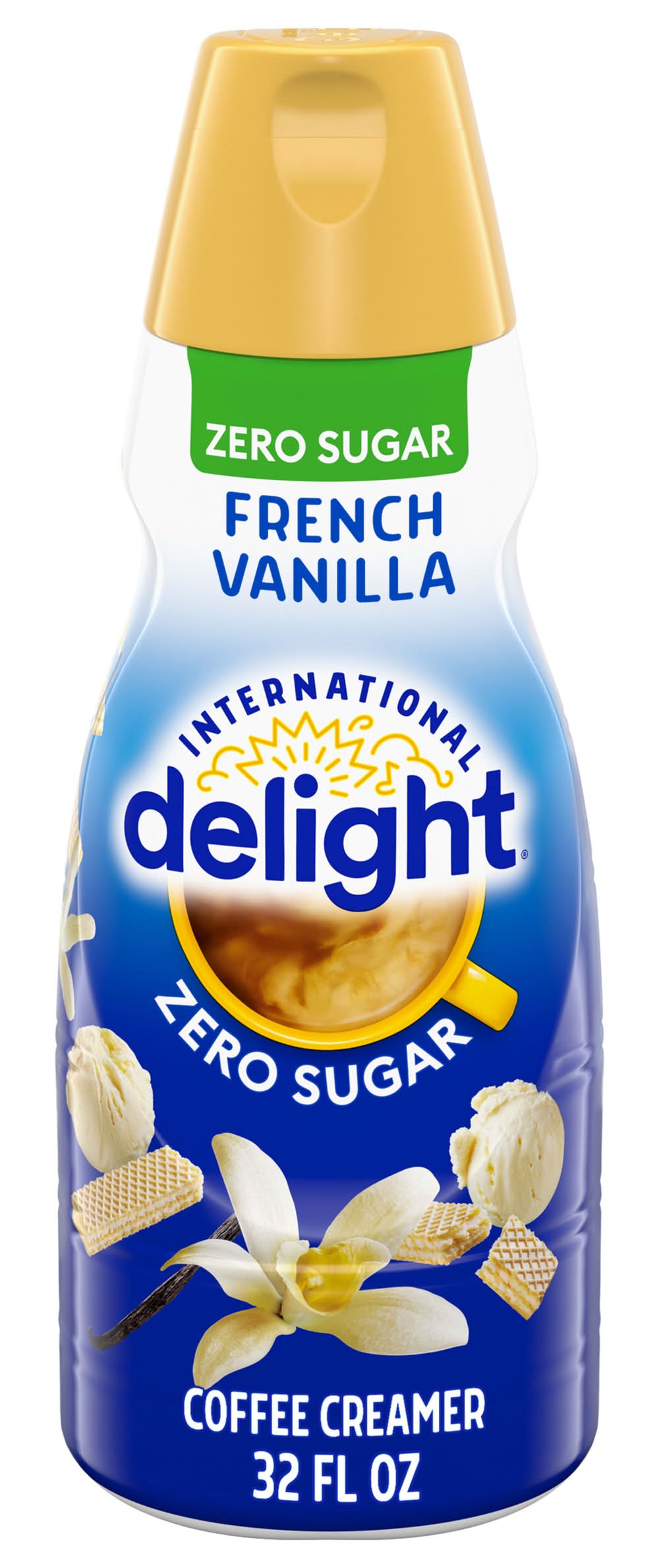 International Delight Zero Sugar Coffee Creamer, French Vanilla (32 fl oz)