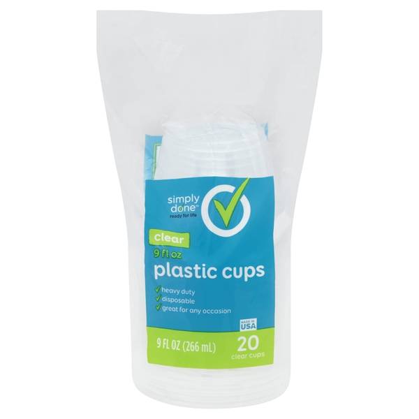 Simply Done Clear Plastic Cups (20 ct)