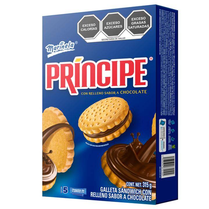 Marinela · Príncipe galletas con relleno de chocolate (315 g)