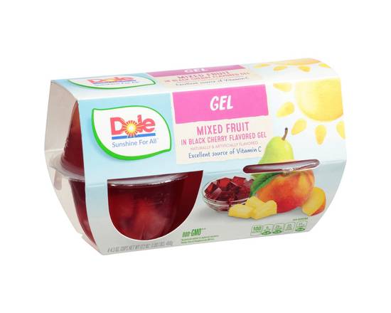 Dole · Mixed Fruit in Black Cherry Gel (4 x 4.3 oz)