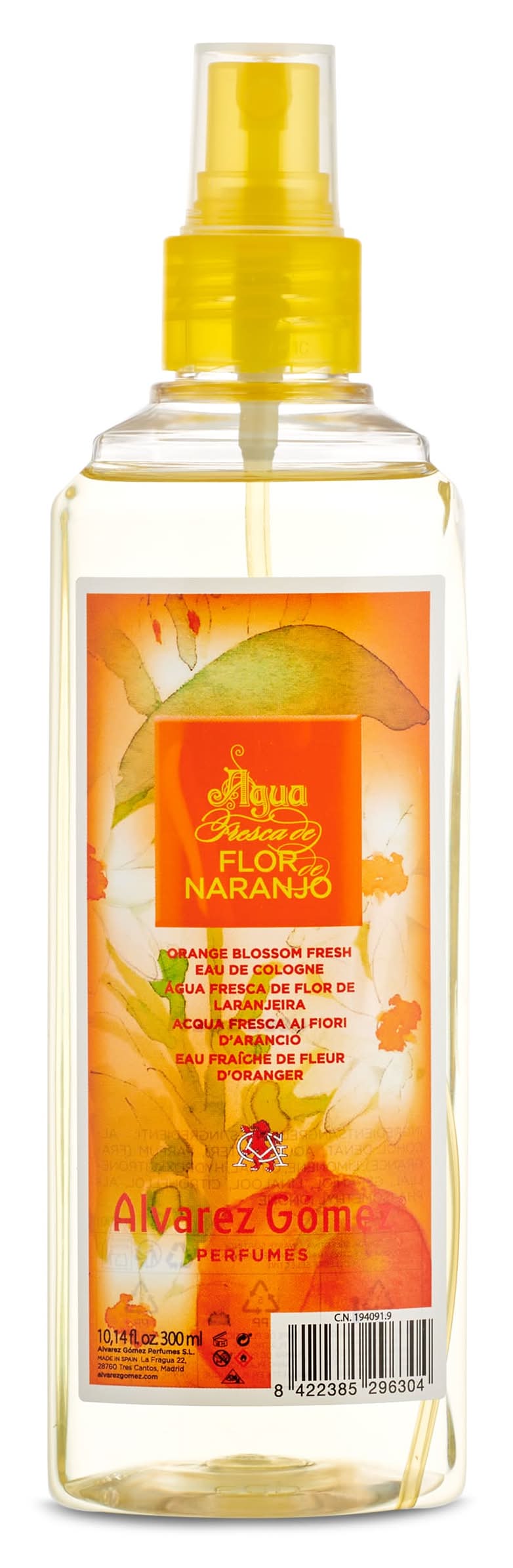 Agua Fresca De Flor De Naranjo Álvarez Gómez Spray 300 Ml