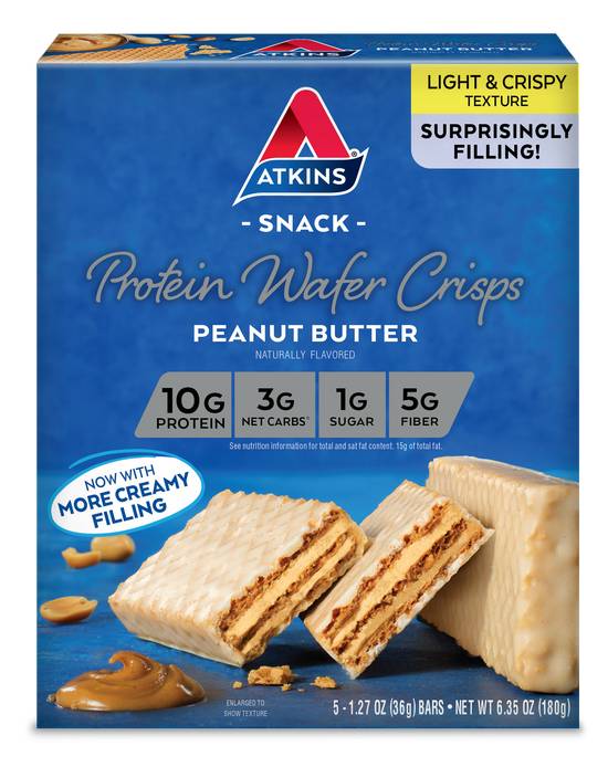 Atkins Snack Protein Wafer Crisps Peanut Butter (5 ct)