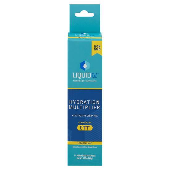 Liquid I.v. Hydration Multiplier Lemon Lime Electrolyte Drink Mix (3 ct, 0.56 oz)