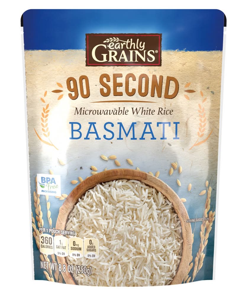 Earthly Grains 90 Second Microwavable Basmati Rice (8.8 oz)