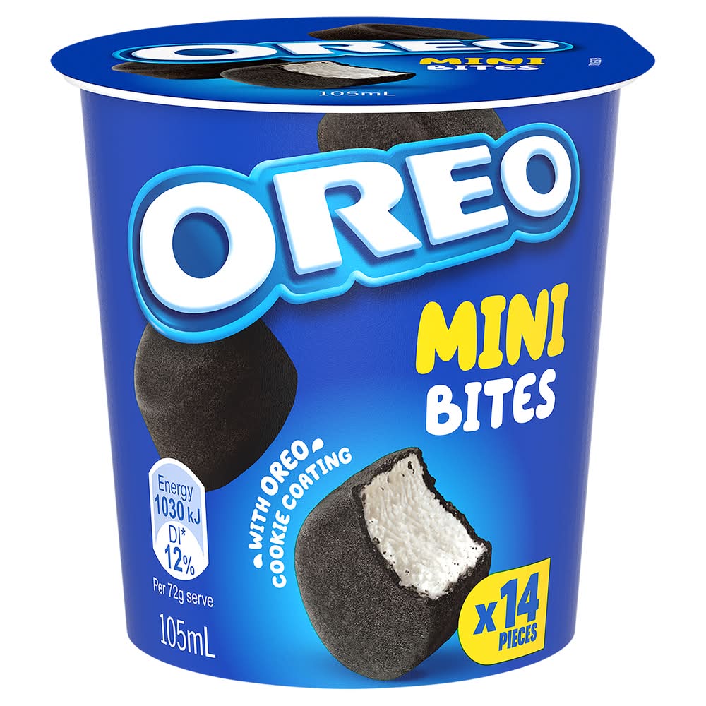Oreo Mini Ice Cream Bites, Vanilla (105mL, 14 pack)
